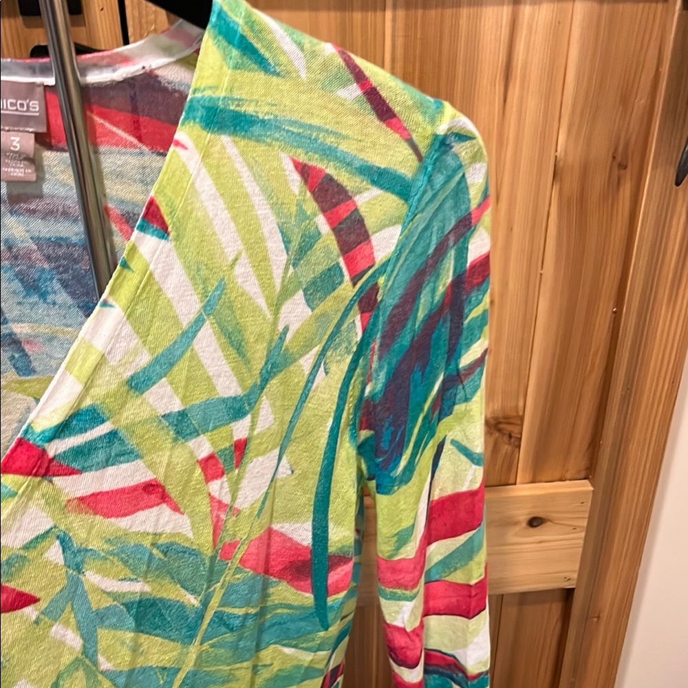 Chico's Multicolor Abstract Cardigan - Picture 7 of 10